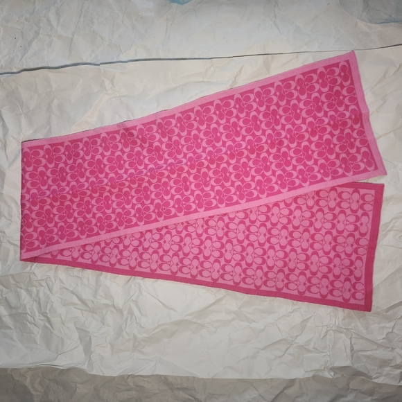Coach Pink Floral Scarf - Picture 2 of 6